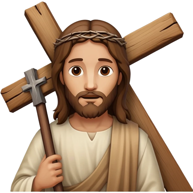 Jesus carrying the cross emoji