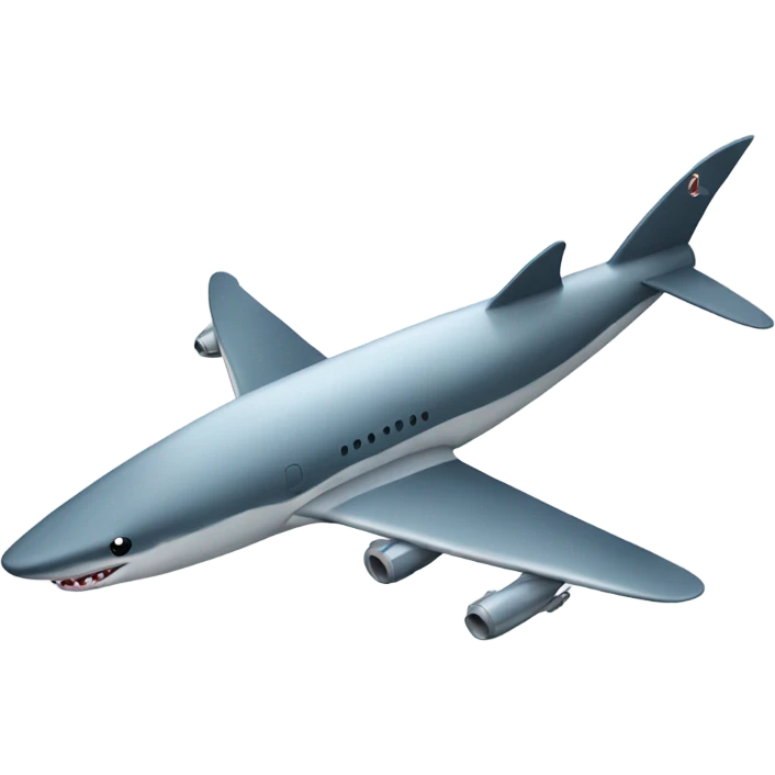 shark airplane emoji