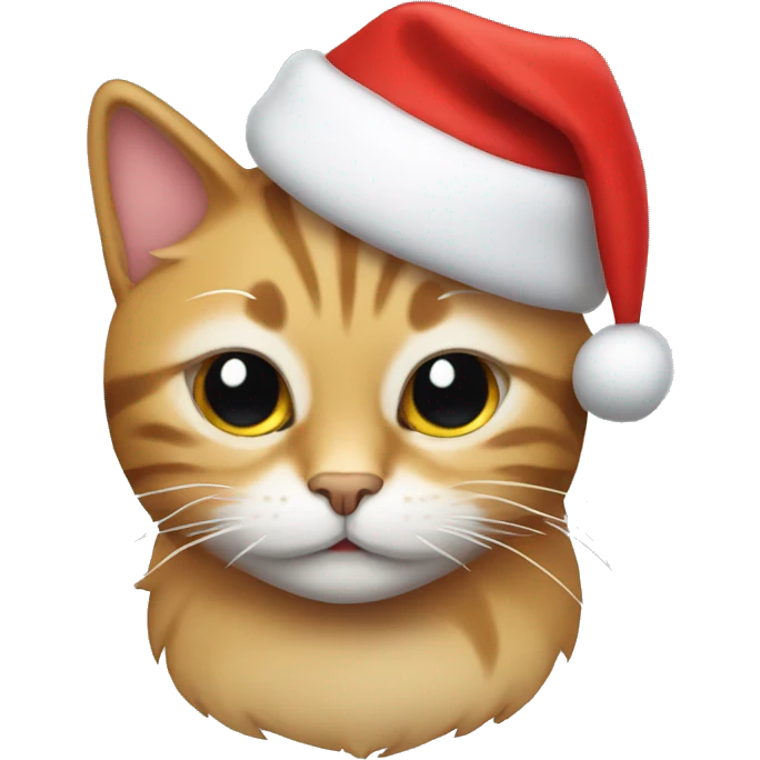 Cat with Santa hat sleeping  emoji