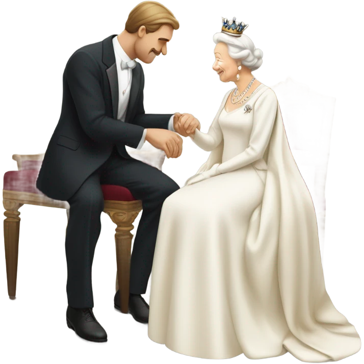 Man bowing to queen  emoji