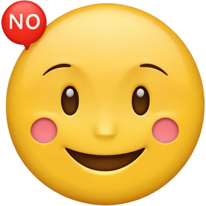 iPhone emoji with text message saying no emoji