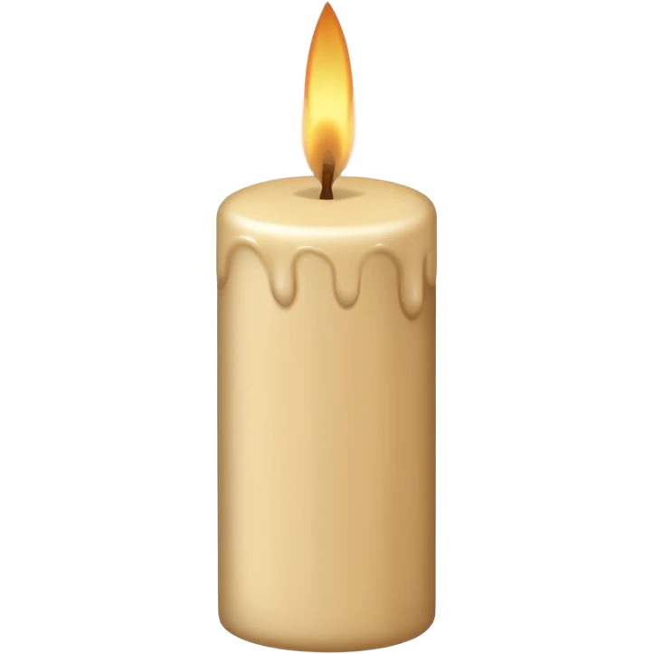 The candle is beige emoji
