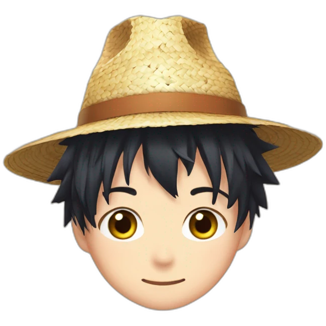 Hinata Shoyo dans Haikyu avec un chapeau de paille emoji