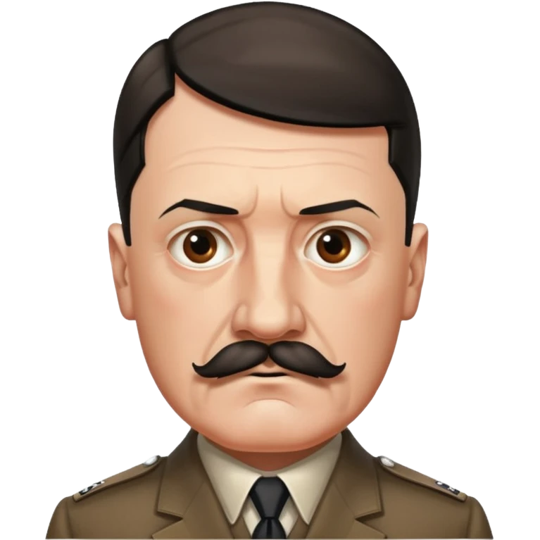 adolf hitler with an angular square mustache emoji