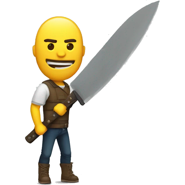 Persona Gigante con un machete emoji