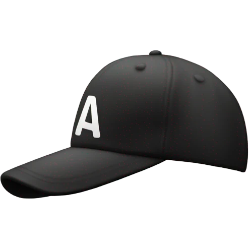 a black CAP with the full text ‘.COM’ in bold white font centered on the front emoji