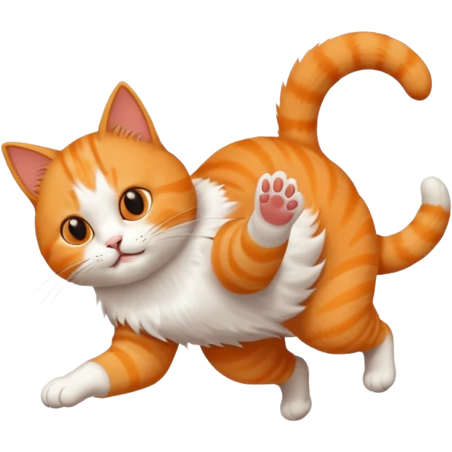 A cat doing a backflip emoji
