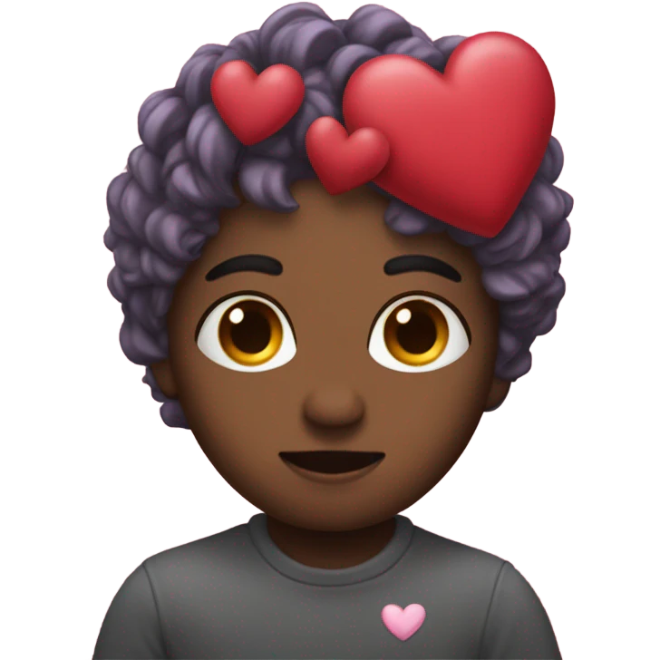 Rafayel from Love and Deepspace with hearts around head emoji