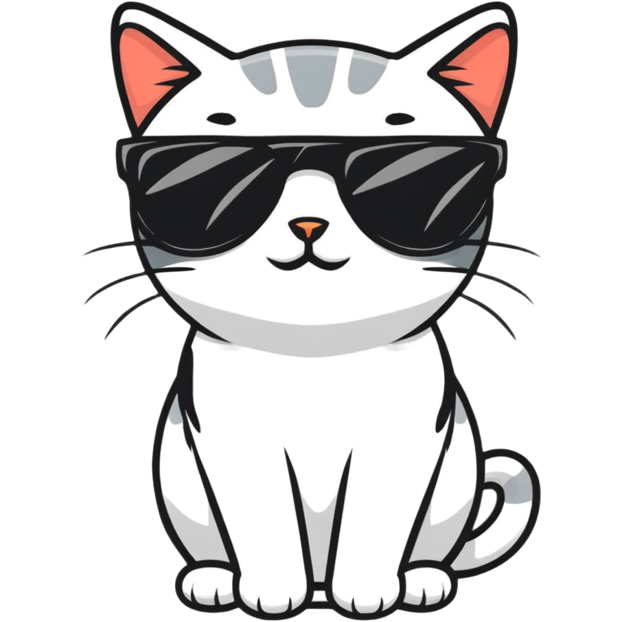 Cat with sunglasses emoji