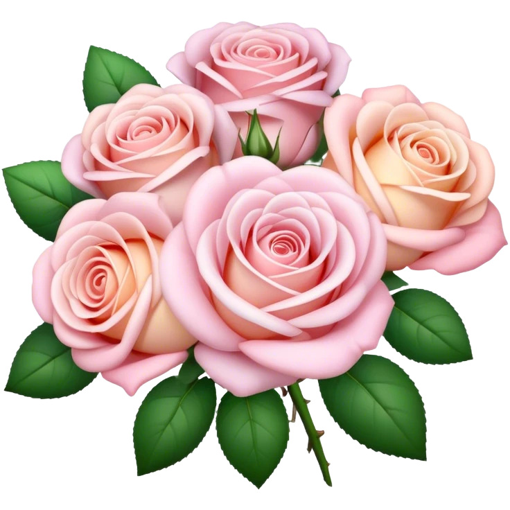 Pastel roses bouquet  emoji