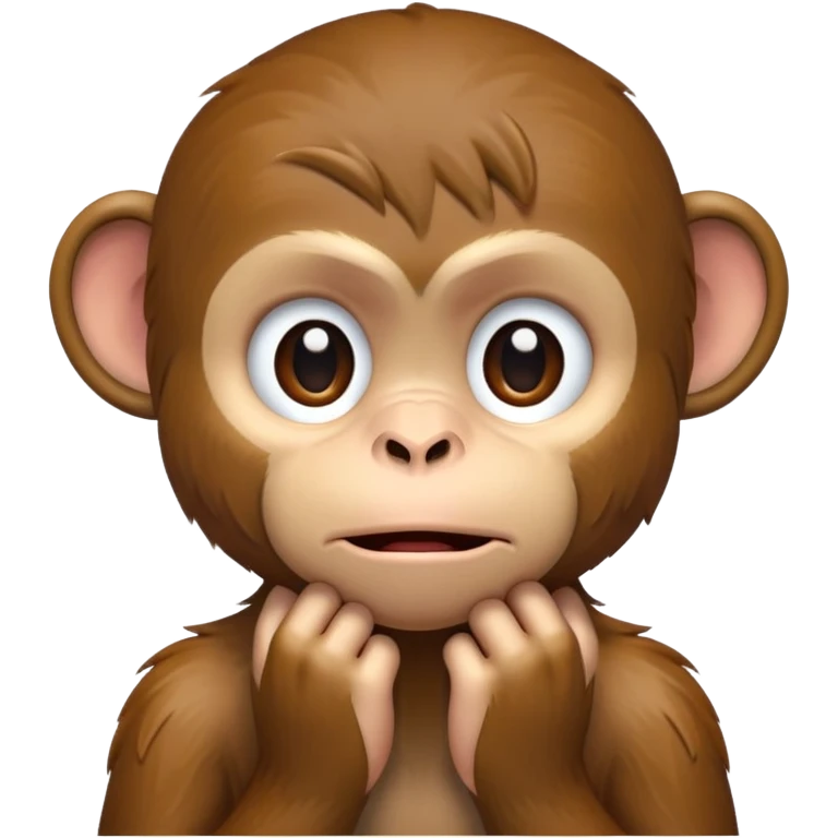 monkey putting hands on neck crying emoji