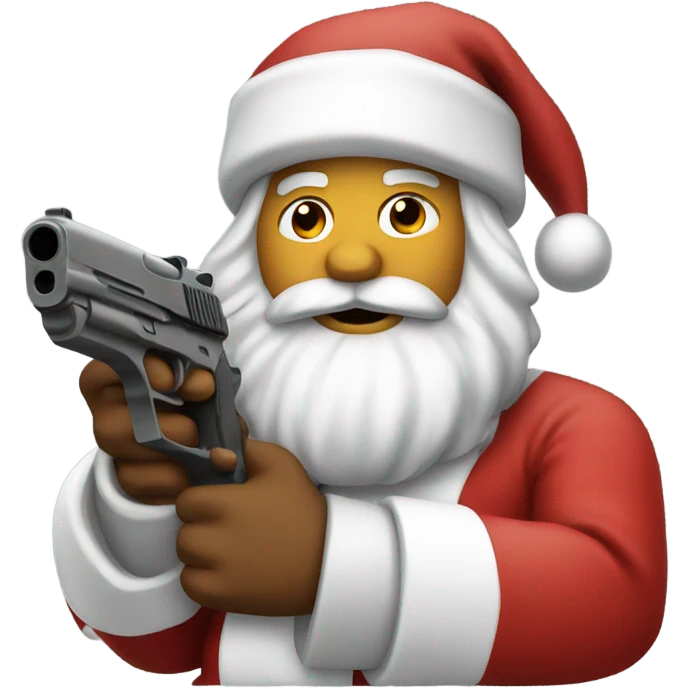 Santa en gun emoji