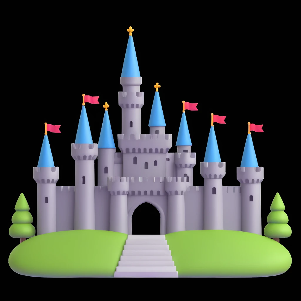 king and queen, castle background emoji