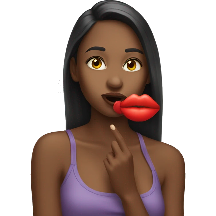 Girl blowing a kiss  emoji