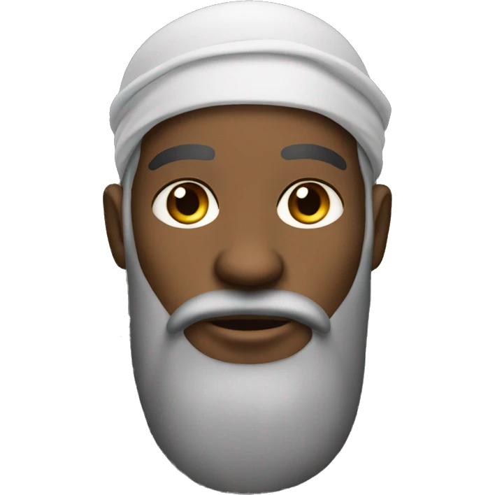 Create a bearded black Muslim man emoji