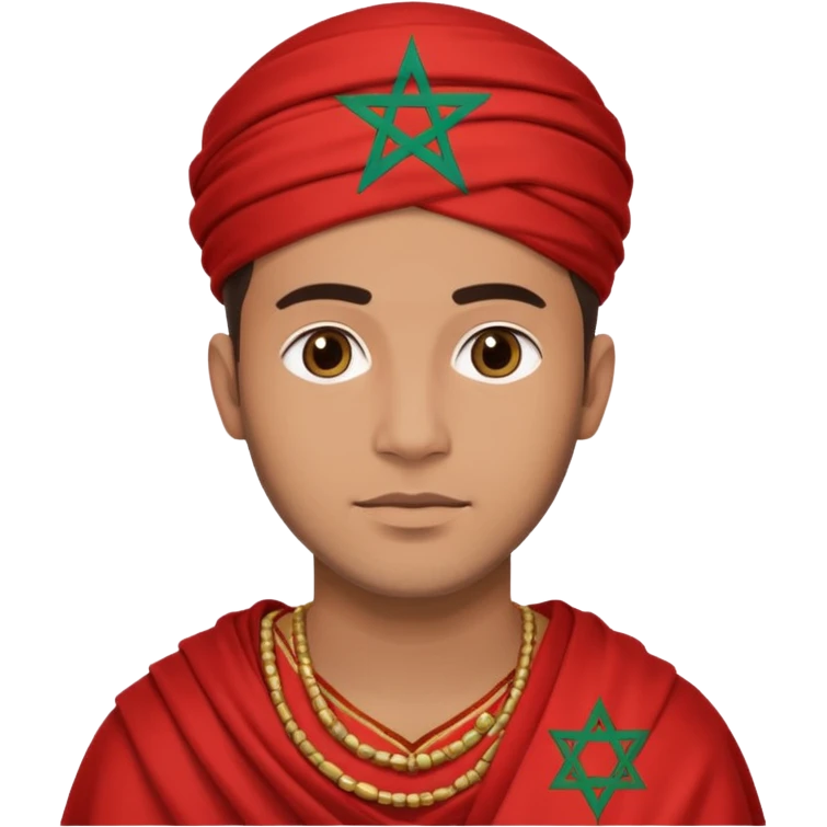 Un homme avk le drapeau Du Maroc sur le dos emoji