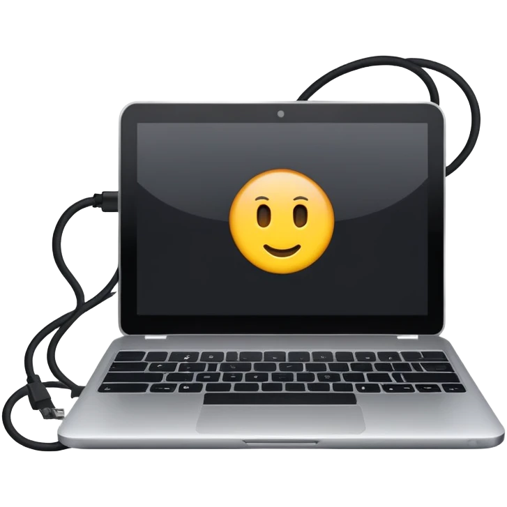 laptop with cable emoji