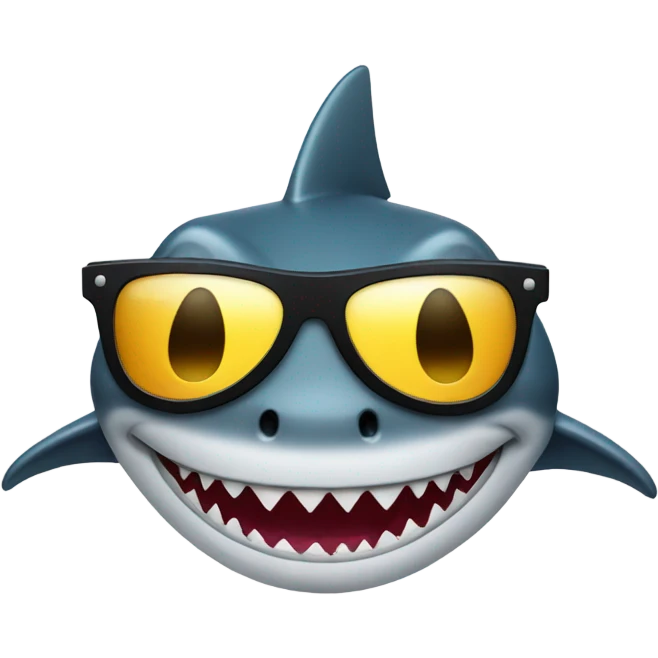 Shark wearing sunglasses  emoji