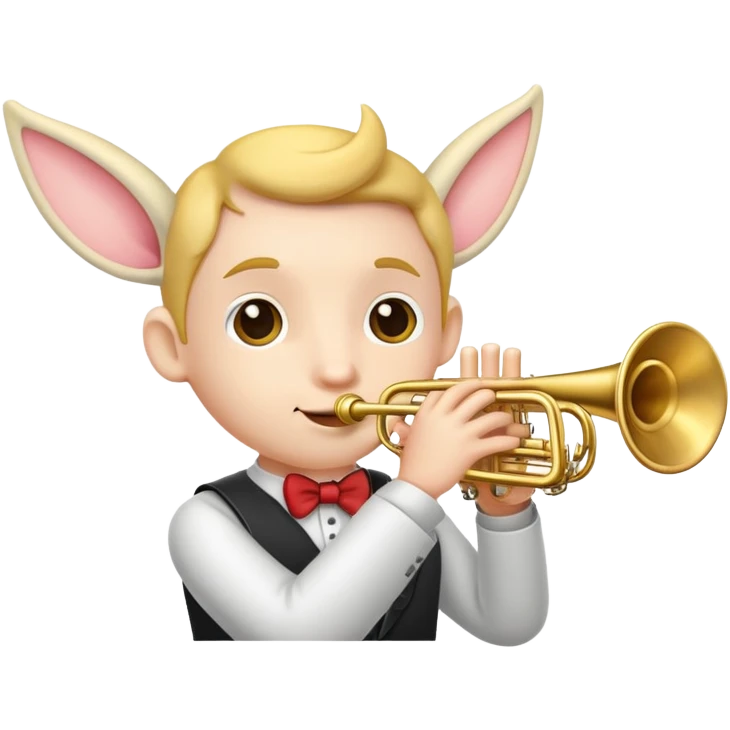 Character with trumpet-shaped ears emoji