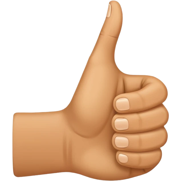 Create an emoji that shows a human hand giving a thumbs up gesture. emoji