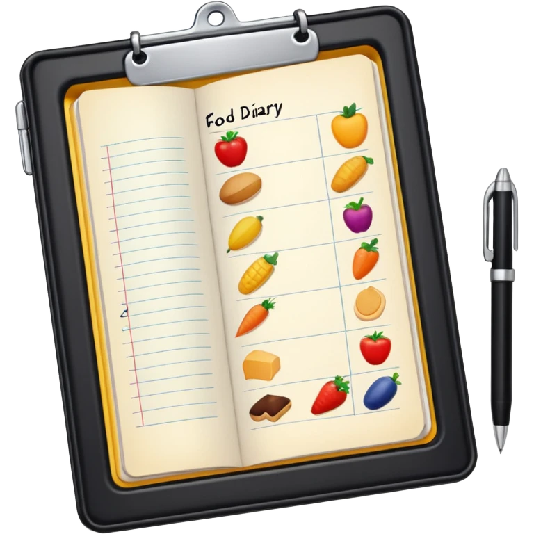 crea immagini diun diario alimentare emoji