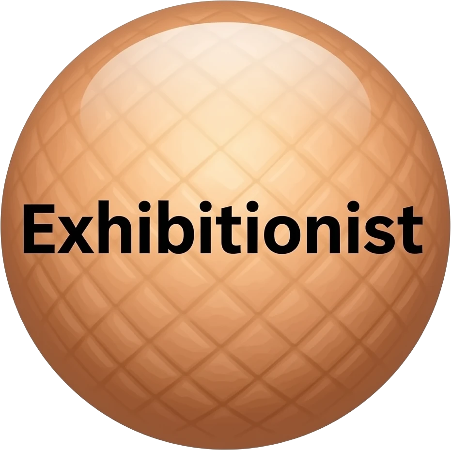 make a naughty sexual and seductive that just says the word "Exhibitionist" emoji