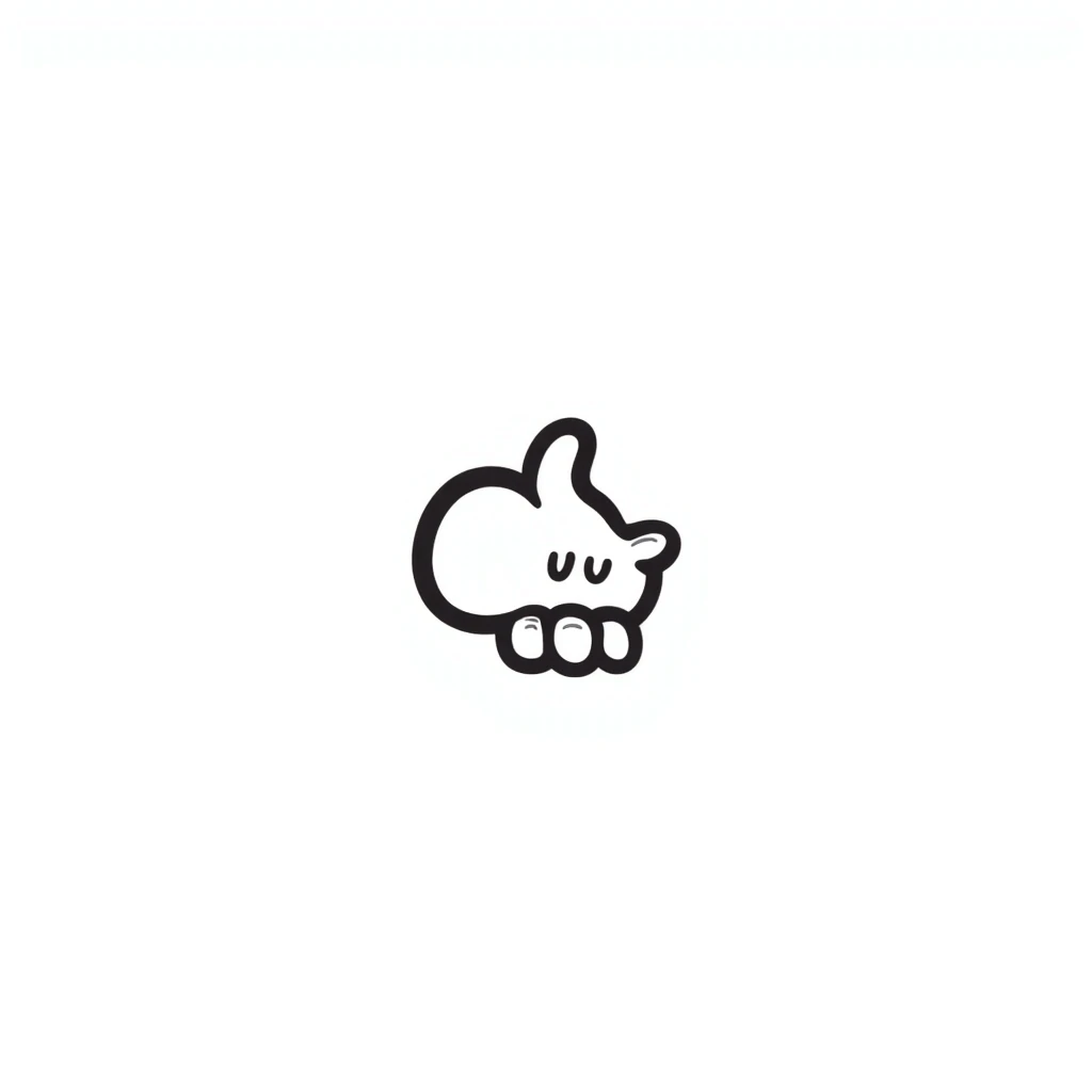 Hand-drawn social media icons and symbols emoji