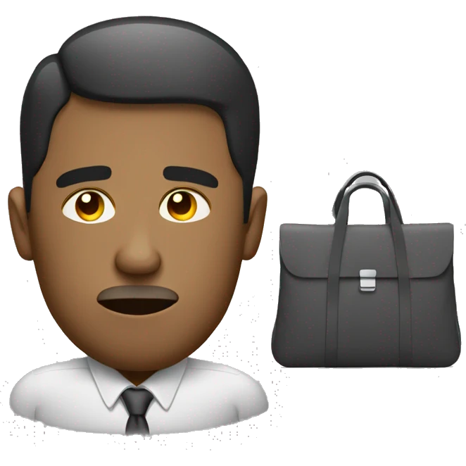 tired office worker with bags under his eyes emoji