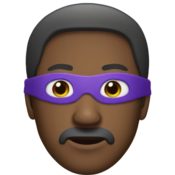 man with purple eye mask emoji