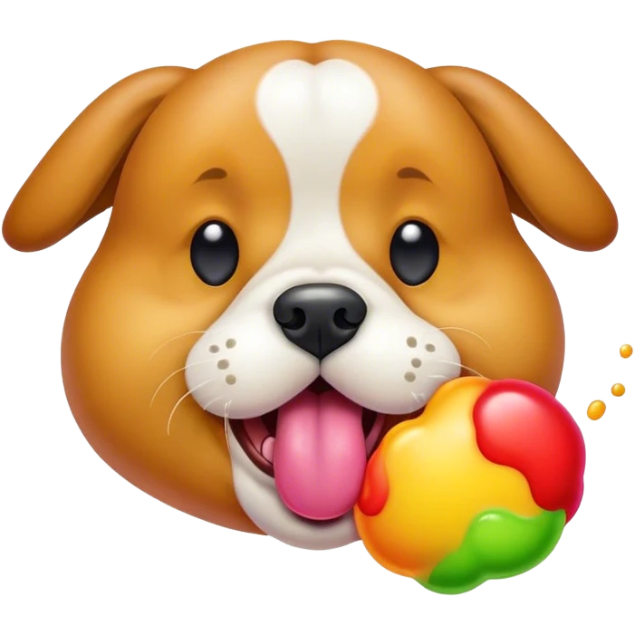 Dog licking blob emoji