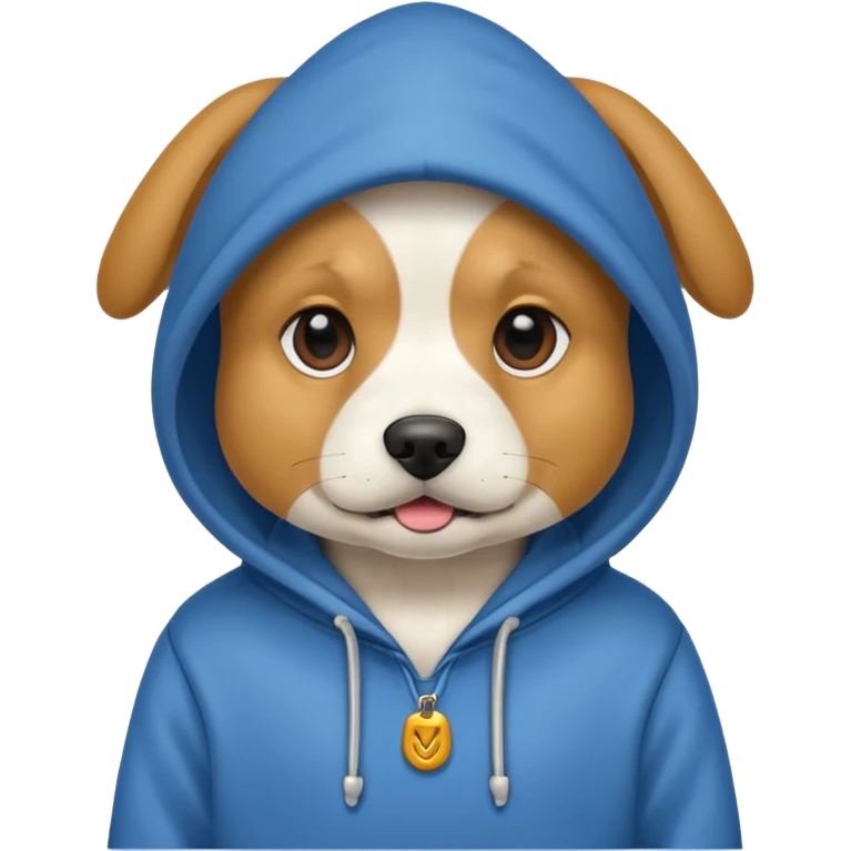 Dog wearing hoodie  emoji