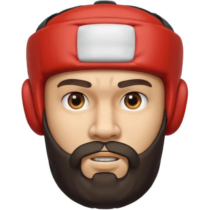 Boxer with headgear and beard























 emoji