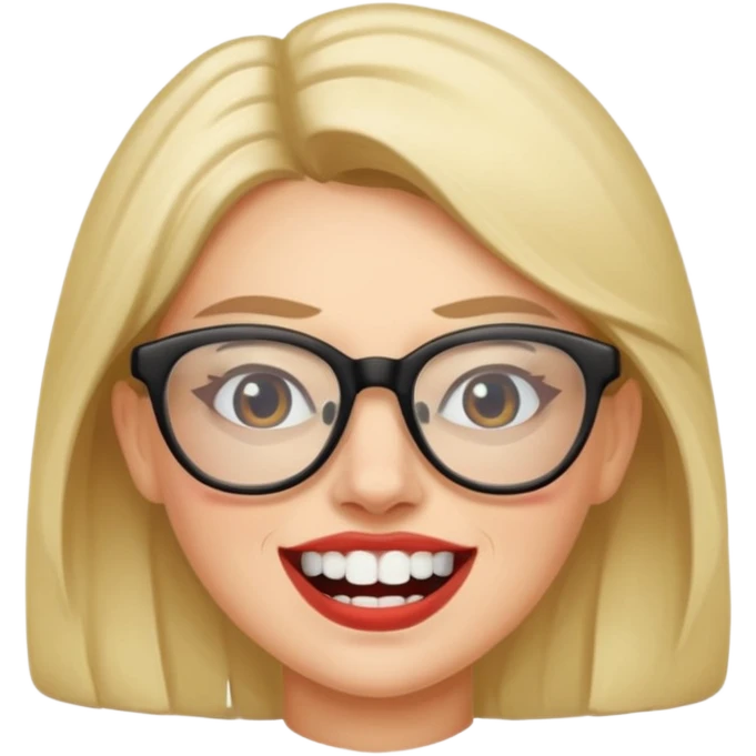 못생긴 여자 덧니도 있음 안경씀 emoji