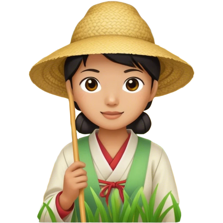working in a rice field  emoji