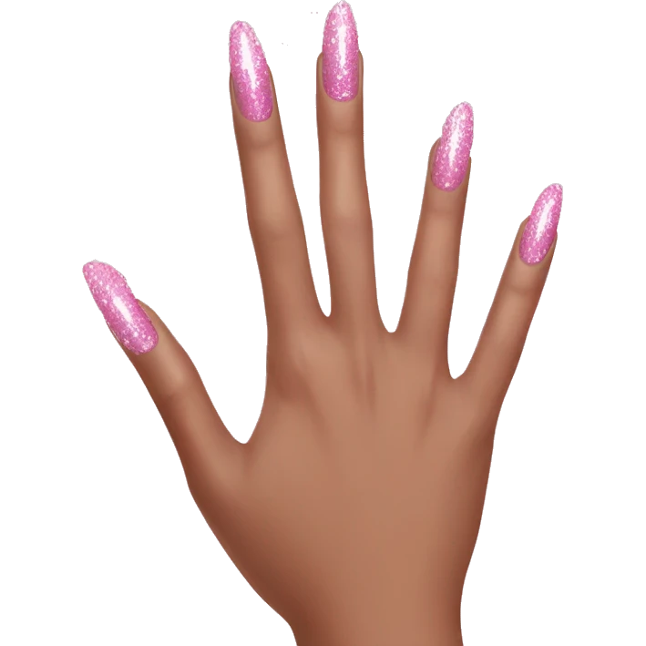 sparkly pink nails  emoji