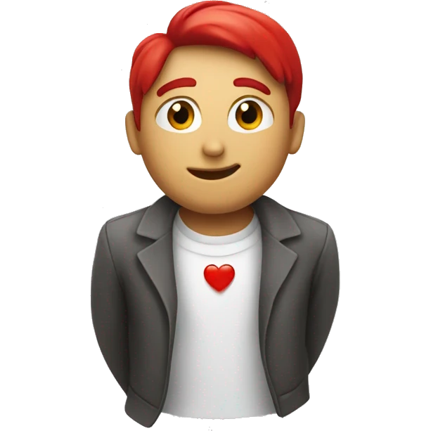 Create a red heart emoji with a white s letter inside. emoji