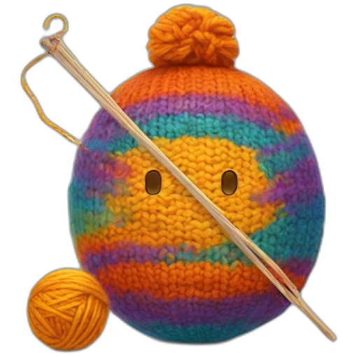 gay knitting ball emoji