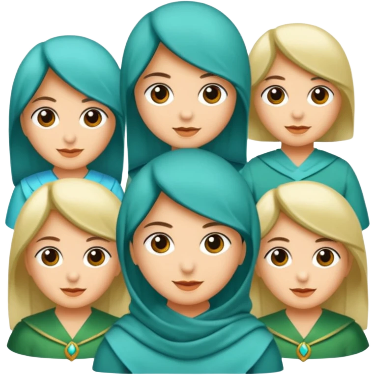 mavi yeşil ve turkuaz renk karışımlı bir madalya emoji