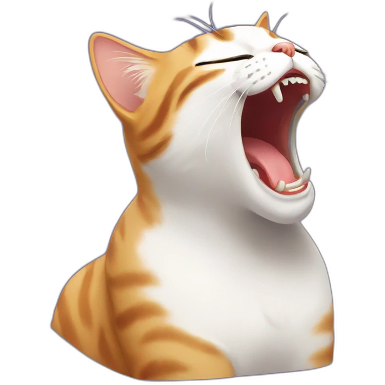 cat yawning emoji