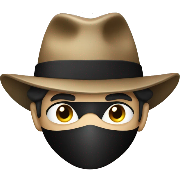 A thief with a mask and a black hat emoji