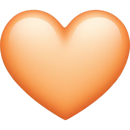 Pastel orange heart emoji
