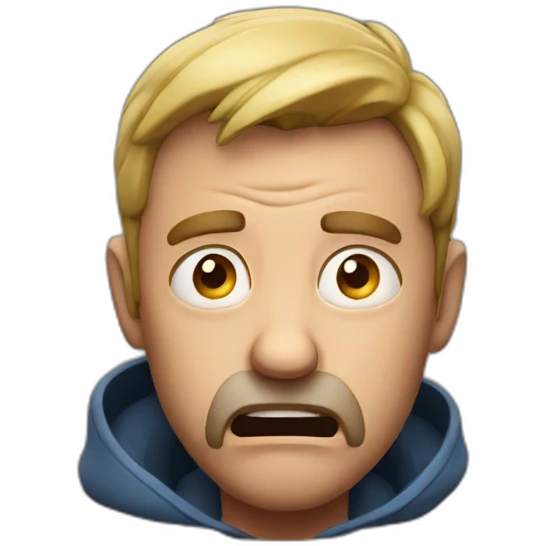 scared man emoji