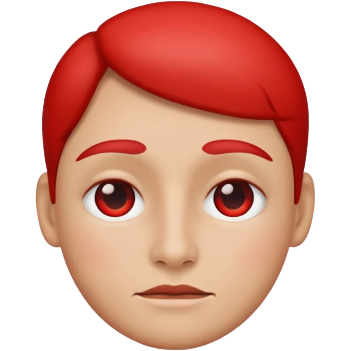 Red face no eyes emoji