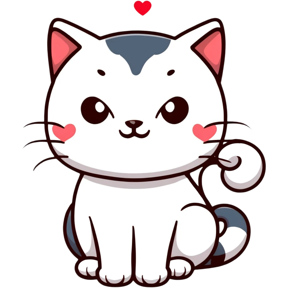 Cat with heart in the eye  emoji