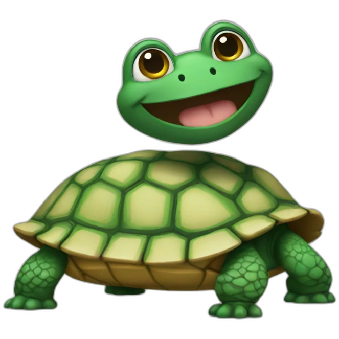 Chat sur tortue emoji