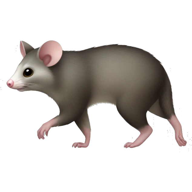possum full body walking right side view emoji