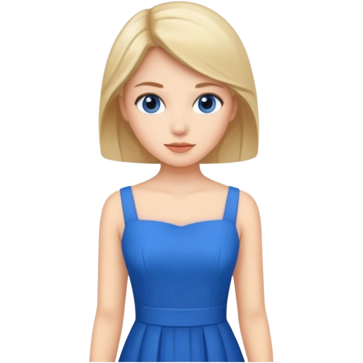woman with blue dress emoji