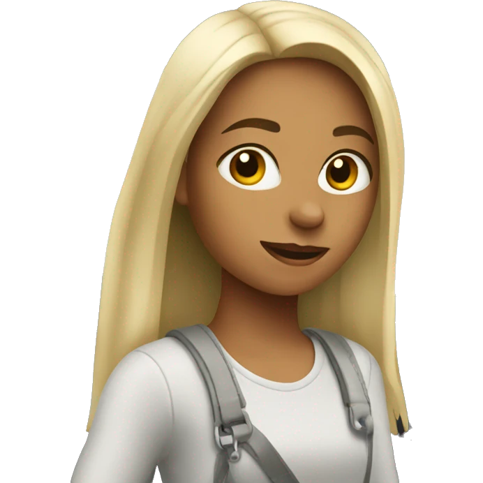 Girl with car interior details emoji