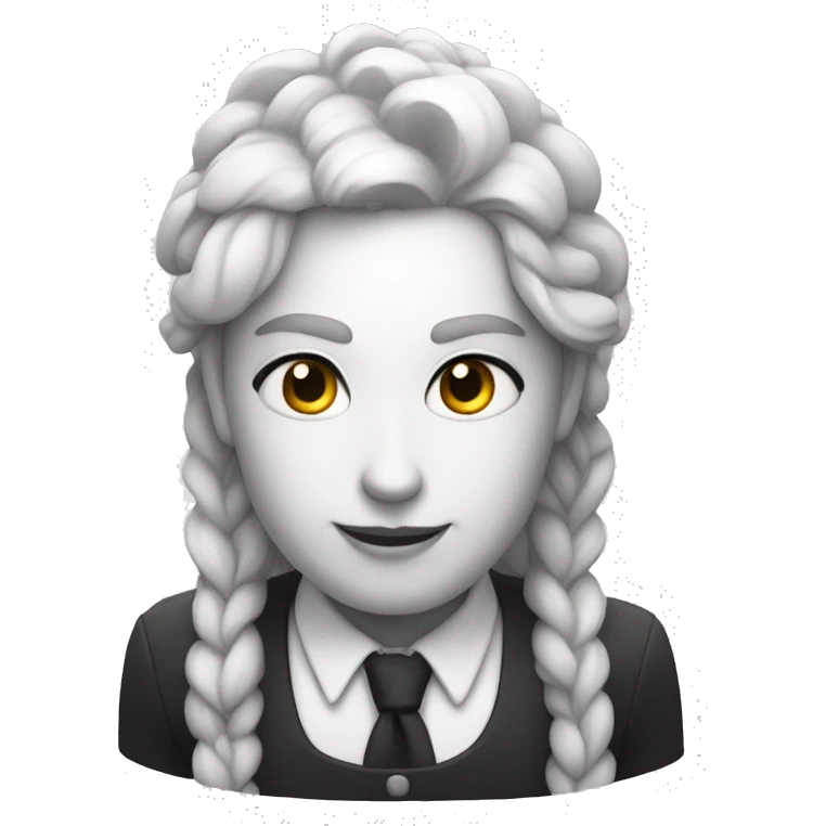 Cœur blanc et noir emoji