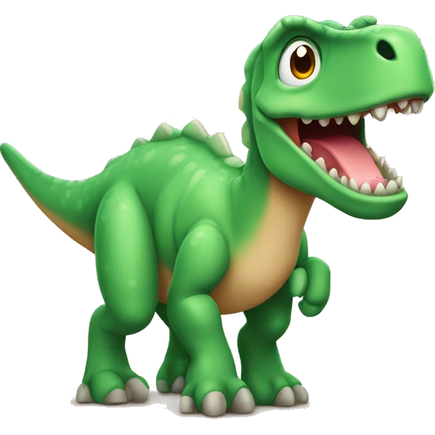 Dinosaure tout mignon mascotte emoji